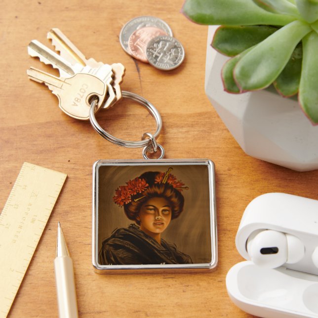 Karama: Japanese Romance Geisha Actress Key Ring (Desk)