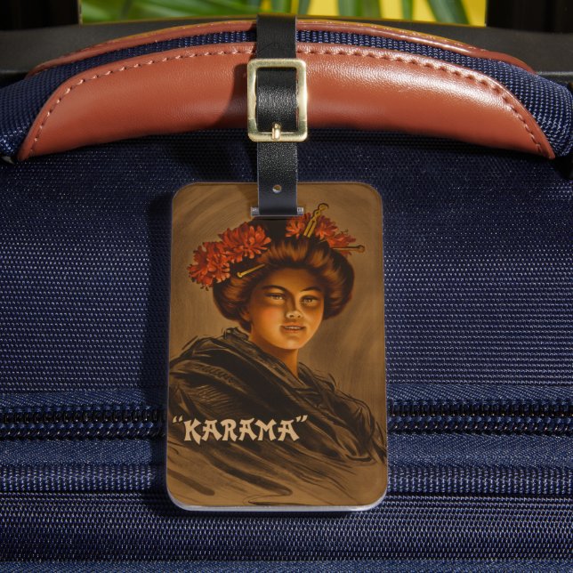 Karama: Japanese Romance Geisha Actress Luggage Tag (Front Insitu 2)