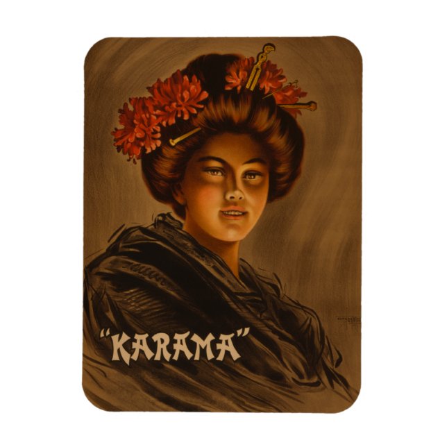 Karama: Japanese Romance Geisha Actress Magnet (Vertical)