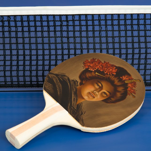 Karama: Japanese Romance Geisha Actress Ping Pong Paddle (Insitu)