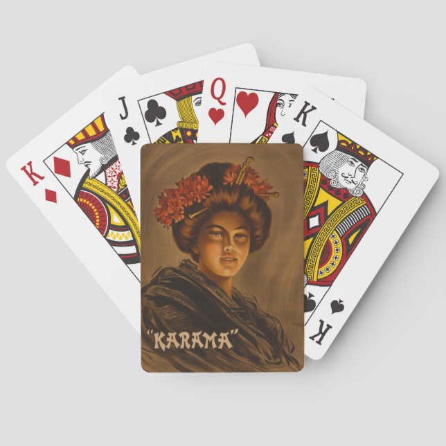 Karama: Japanese Romance Geisha Actress Playing Cards (Back)