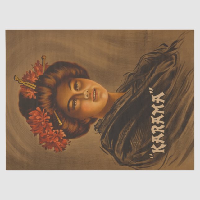 Karama: Japanese Romance Geisha Actress Tissue Paper (Front)