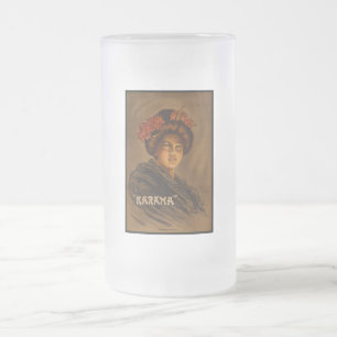 Karama: Play Japanese Romance Geisha Frosted Glass Beer Mug