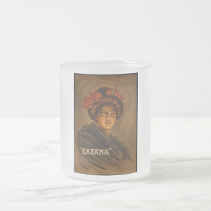 Karama: Play Japanese Romance Geisha Frosted Glass Coffee Mug