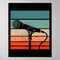 Karaoke Bar Vintage Microphone Singing Song Party 