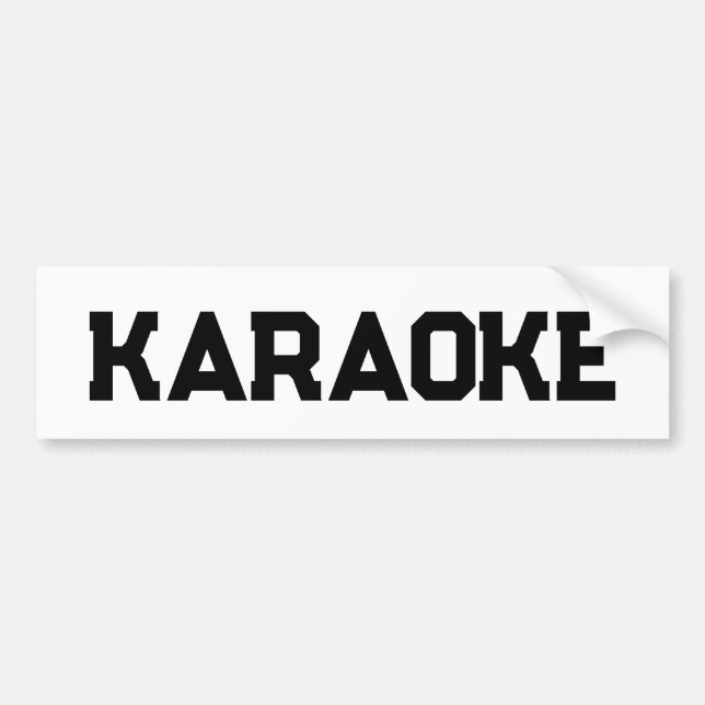 Karaoke Bumper Sticker (Front)