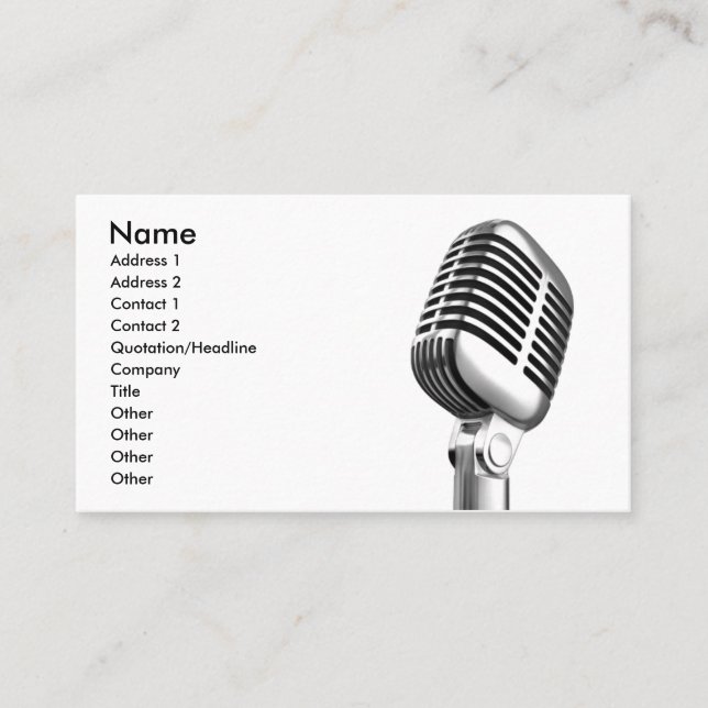 Karaoke Business Card (Front)