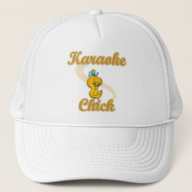 Karaoke Chick Trucker Hat (Front)