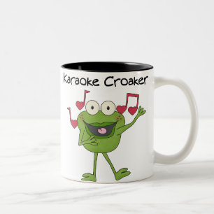Karaoke Croaker Two-Tone Coffee Mug