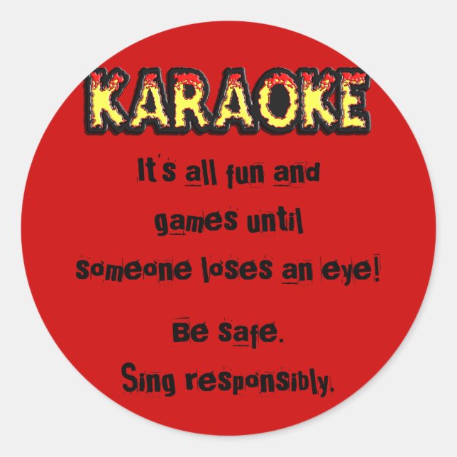 Karaoke Danger - Sticker (Front)