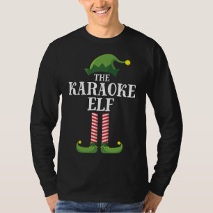 Karaoke Elf Matching Family Group Christmas Party T-Shirt