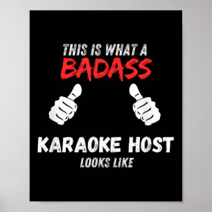 Karaoke Funny This Is What A Bad Karaoke Host Look Poster