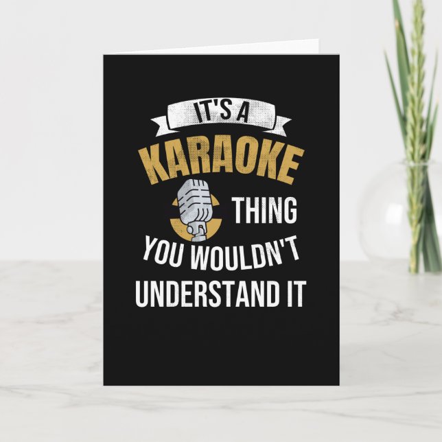 Karaoke Gifts | Karaoke Lovers Karaoke Night Card (Front)