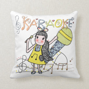 Karaoke Girl Cushion