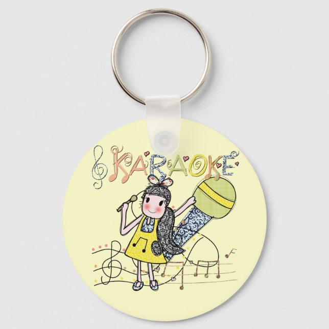 Karaoke Girl Key Ring (Front)