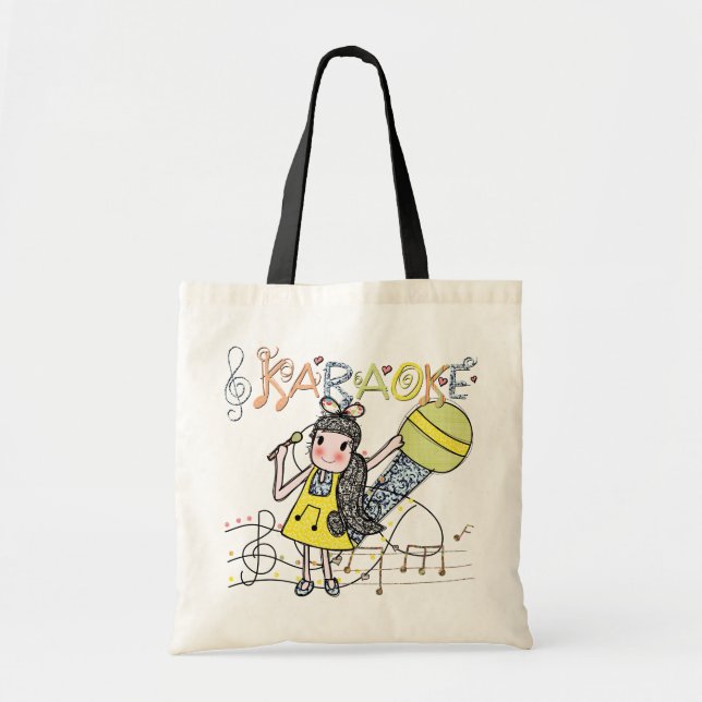 Karaoke Girl Tote Bag (Front)