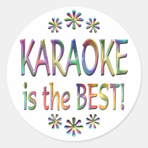 Karaoke is the Best Classic Round Sticker
