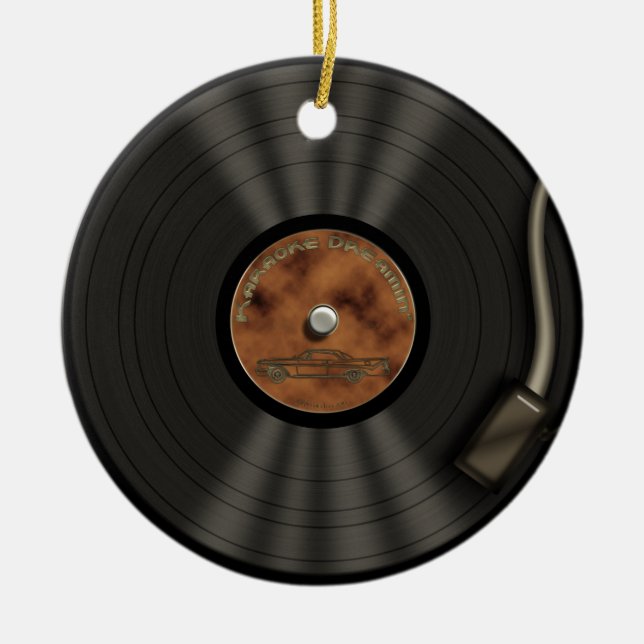 Karaoke King LP Vinyl Record Ornament (Front)