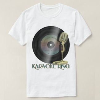 Karaoke King Personalised Record T-Shirt