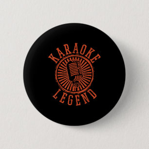 Karaoke Legend - Singing Microphone Party Singer G 6 Cm Round Badge