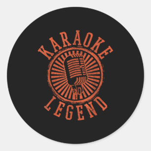 Karaoke Legend - Singing Microphone Party Singer G Classic Round Sticker