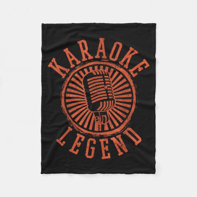 Karaoke Legend - Singing Microphone Party Singer G Fleece Blanket (Front)