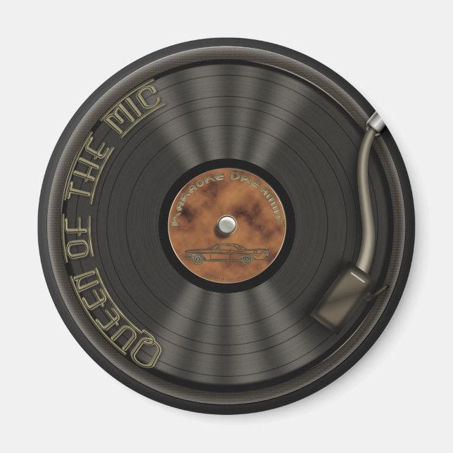 Karaoke LP Vinyl Record Magnet (Front)