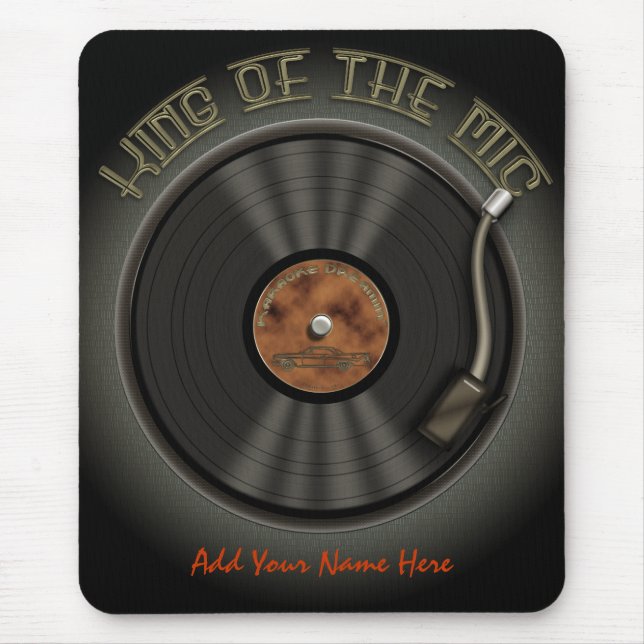 Karaoke LP Vinyl Record Mousepad (Front)