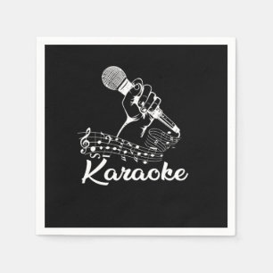 Karaoke Mic Music Notes Microphone Singing Gift Napkin