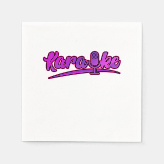 Karaoke Microphone Mic Singing Music Song Gift Napkin (Front)