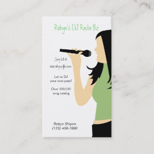 Karaoke Music DJ Service Business Card