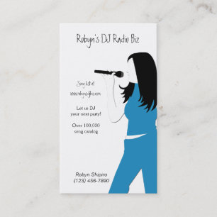 Karaoke Music DJ Service Business Card