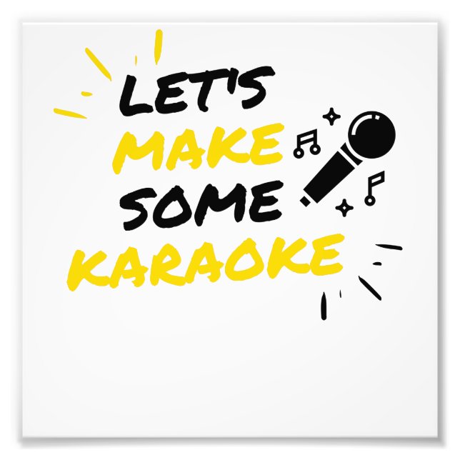 Karaoke music microphone photo print (Front)