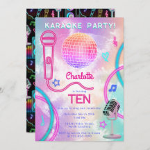 Karaoke Neon Glow Tie Dye Birthday Party