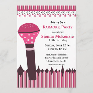 Karaoke Nights Invitation