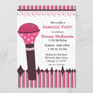 Karaoke Nights Invitation