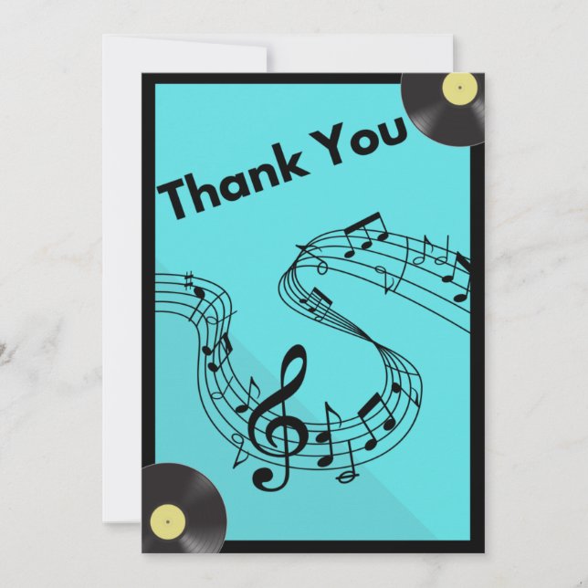 Karaoke Nite Thank You Card (Front)