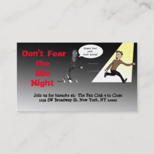 Karaoke/Open Mic Business Cards