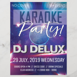 Karaoke Party   DJ    Club Flyer