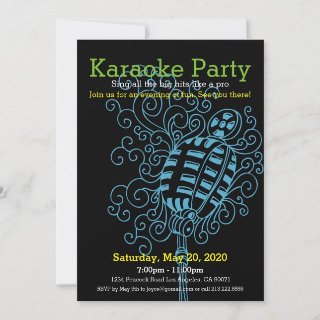 Karaoke Party Invitation Grill Icon (Front)