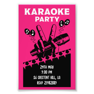 Karaoke Party Invite Photo Print
