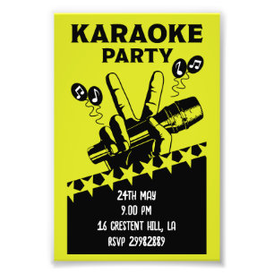Karaoke Party Invite Photo Print