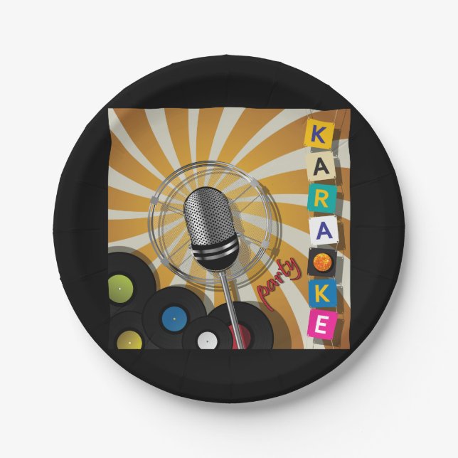 Karaoke Party Paper Plate (Front)