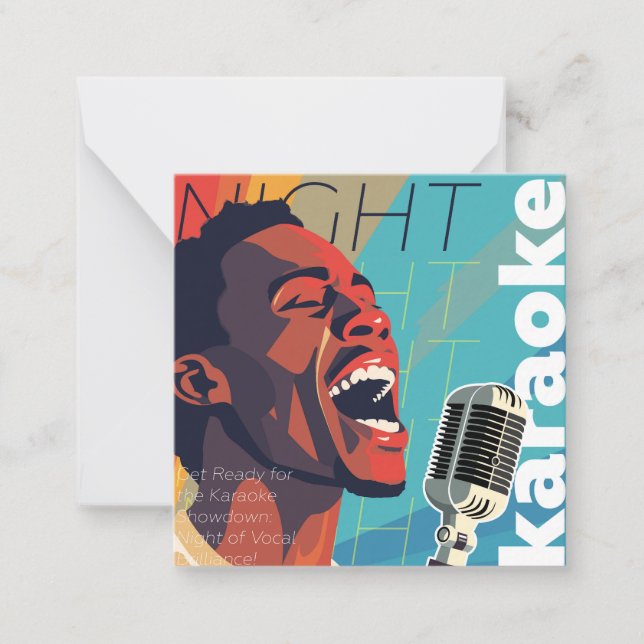 Karaoke party show card (Front)