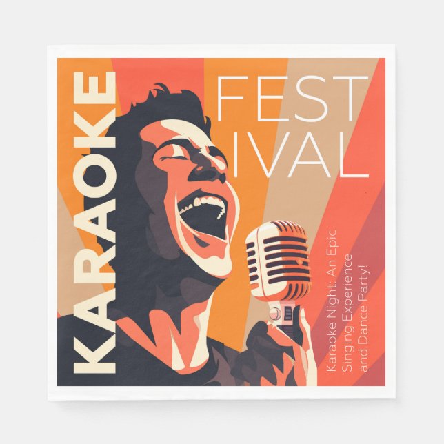 Karaoke party show napkin (Front)