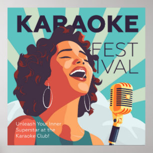 Karaoke party show poster