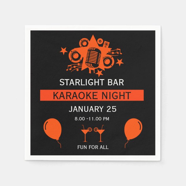 Karaoke Promotion Wall Napkin (Front)