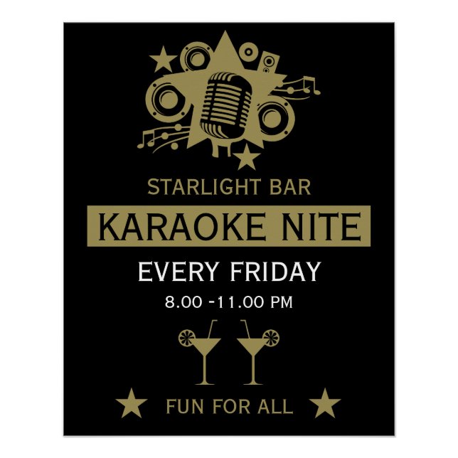 Karaoke Promotion Wall Poster (Front)