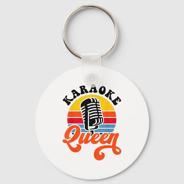 Karaoke Queen  Key Ring (Front)
