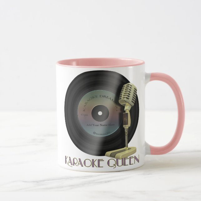 Karaoke Queen Personalised Drinkware Mug (Right)